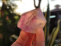 Polished Smokey Amethyst Window Quartz Crystals x 6 From Akansobe, Madagascar - Toprock Gemstones and Minerals