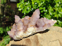Natural Cactus Flower Amethyst Spirit Quartz Clusters x 5 From South Africa - Toprock Gemstones and Minerals