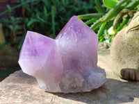 Natural Jacaranda Amethyst Quartz Cluster x 3 From Mumbwa, Zambia - Toprock Gemstones and Minerals