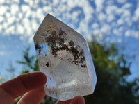Polished Clear, Smokey and Specular Hematite Inclusion Quartz Crystals x 3 From Madagascar - Toprock Gemstones and Minerals