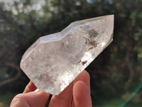 Polished Clear, Smokey and Specular Hematite Inclusion Quartz Crystals x 3 From Madagascar - Toprock Gemstones and Minerals