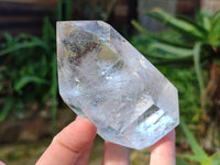 Polished Clear, Smokey and Specular Hematite Inclusion Quartz Crystals x 3 From Madagascar - Toprock Gemstones and Minerals