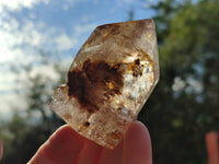 Polished Clear, Smokey and Specular Hematite Inclusion Quartz Crystals x 3 From Madagascar - Toprock Gemstones and Minerals