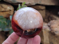 Polished Carnelian Agate Spheres x 3 From Madagascar - Toprock Gemstones and Minerals