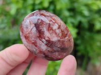 Polished Red Hematoid Quartz Palm Stones x 20 From Ambatondrazaka, Madagascar - Toprock Gemstones and Minerals