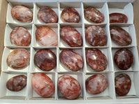 Polished Red Hematoid Quartz Palm Stones x 20 From Ambatondrazaka, Madagascar - Toprock Gemstones and Minerals