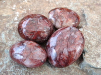 Polished Red Hematoid Quartz Palm Stones x 20 From Ambatondrazaka, Madagascar - Toprock Gemstones and Minerals