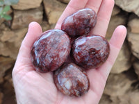 Polished Red Hematoid Quartz Palm Stones x 20 From Ambatondrazaka, Madagascar - Toprock Gemstones and Minerals