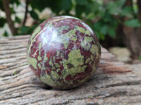 Polished Bastite Dragons Blood Stone Sphere-Ball x 2 From Tshipise, South Africa - Toprock Gemstones and Minerals