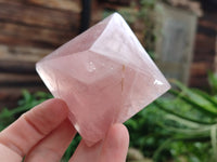 Polished Gemmy Rose Quartz Pyramids x 6 From Madagascar - Toprock Gemstones and Minerals
