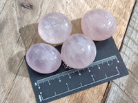 Polished Rose Quartz Palm Stones x 35 From Ambatondrazaka, Madagascar - Toprock Gemstones and Minerals