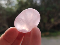 Polished Rose Quartz Palm Stones x 35 From Ambatondrazaka, Madagascar - Toprock Gemstones and Minerals