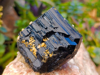 Natural Schorl Black Tourmaline With Hyalite Opal Specimens x 2 From Erongo, Namibia - Toprock Gemstones and Minerals