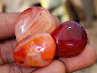 Polished Small Carnelian Gallets Perfect For Creatives x 82 From Madagascar - Toprock Gemstones and Minerals