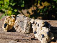 Natural Schorl Black Tourmaline on Orthoclase Matrix Clusters x 13 From Erongo, Namibia - Toprock Gemstones and Minerals