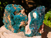 Natural Dioptase On Dolomite Specimens x 3 From Likasi, Congo - Toprock Gemstones and Minerals