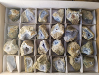 Natural Blue Lace Agate Geodes x 24 From Nsanje, Malawi - Toprock Gemstones and Minerals