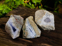 Natural Blue Lace Agate Geodes x 24 From Nsanje, Malawi - Toprock Gemstones and Minerals