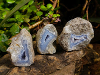Natural Blue Lace Agate Geodes x 24 From Nsanje, Malawi - Toprock Gemstones and Minerals