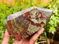Polished Bastite Dragons Blood Stone Points x 2 From Tshipise, South Africa - Toprock Gemstones and Minerals