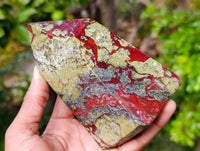 Polished Bastite Dragons Blood Stone Points x 2 From Tshipise, South Africa - Toprock Gemstones and Minerals
