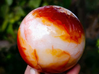 Polished Carnelian Agate Spheres x 4 From Madagascar - Toprock Gemstones and Minerals
