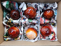 Polished Carnelian Agate Spheres x 6 From Madagascar - Toprock Gemstones and Minerals