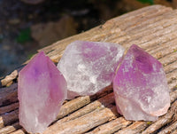 Natural Jacaranda Amethyst Single Quartz Crystals x 35 From Mumbwa, Zambia - Toprock Gemstones and Minerals