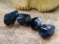 Natural Schorl Black Tourmaline Terminated Crystal Specimens with some Hyalite Opal x 35 From Erongo, Namibia - Toprock Gemstones and Minerals