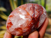 Polished Red Hematoid Quartz Palm Stones x 20 From Madagascar - Toprock Gemstones and Minerals