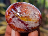 Polished Red Hematoid Quartz Palm Stones x 20 From Madagascar - Toprock Gemstones and Minerals