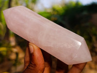 Polished Double Terminated Rose Quartz Points x 6 Ambatondrazaka, Madagascar - Toprock Gemstones and Minerals