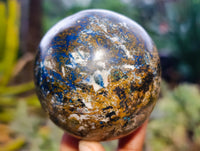 Polished Shattuckite Spheres x 2 From Congo - Toprock Gemstones and Minerals