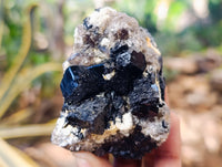 Natural Schorl Black Tourmaline and Smokey Quartz with Hyalite Opal x 12 From Erongo, Namibia - Toprock Gemstones and Minerals