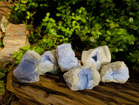 Natural Blue Lace Agate Geodes x 6 From Nsanje, Malawi - Toprock Gemstones and Minerals