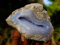 Natural Blue Lace Agate Geodes x 6 From Nsanje, Malawi - Toprock Gemstones and Minerals