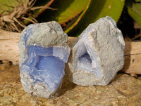 Natural Blue Lace Agate Geodes x 6 From Nsanje, Malawi - Toprock Gemstones and Minerals