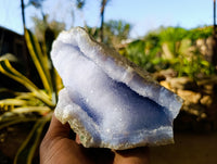 Natural Blue Lace Agate Geodes x 2 From Nsanje, Malawi - Toprock Gemstones and Minerals