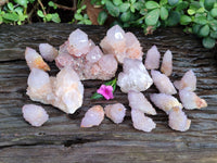 Natural Cactus Flower Amethyst Spirit Quartz Clusters x 18 From South Africa - Toprock Gemstones and Minerals