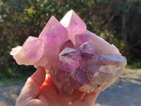 Natural Jacaranda Amethyst Quartz Cluster x 2 From Mumbwa, Zambia - Toprock Gemstones and Minerals