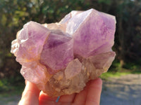Natural Jacaranda Amethyst Quartz Cluster x 2 From Mumbwa, Zambia - Toprock Gemstones and Minerals