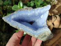 Natural Blue Lace Agate Geodes x 3 From Nsanje, Malawi - Toprock Gemstones and Minerals