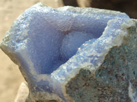 Natural Blue Lace Agate Geodes x 3 From Nsanje, Malawi - Toprock Gemstones and Minerals