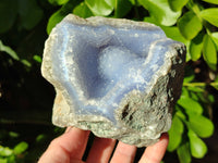 Natural Blue Lace Agate Geodes x 3 From Nsanje, Malawi - Toprock Gemstones and Minerals