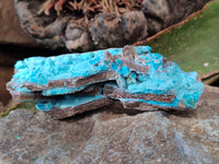 Natural Drusy Coated Chrysocolla Specimens x 2 From Congo - Toprock Gemstones and Minerals