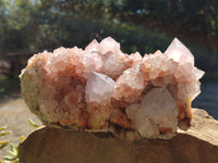 Natural Hematoid Orange and Lilac Spirit Quartz Cluster x 1 From South Africa - Toprock Gemstones and Minerals