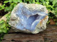Natural Blue Lace Agate Geodes x 3 From Nsanje, Malawi - Toprock Gemstones and Minerals