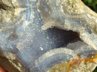 Natural Blue Lace Agate Geodes x 3 From Nsanje, Malawi - Toprock Gemstones and Minerals