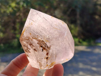 Polished Window Amethyst and Smokey Quartz with Rainbow Veils x 2 from Madagascar - Toprock Gemstones and Minerals