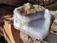 Natural Blue Lace Agate Geodes x 3 From Nsanje, Malawi - Toprock Gemstones and Minerals